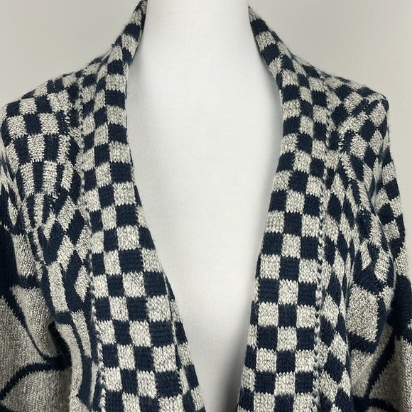 Dolce Cabo Southwest Geometric Open Front Sweater Size S/M Ranch Boho Fringe - Picture 4 of 16